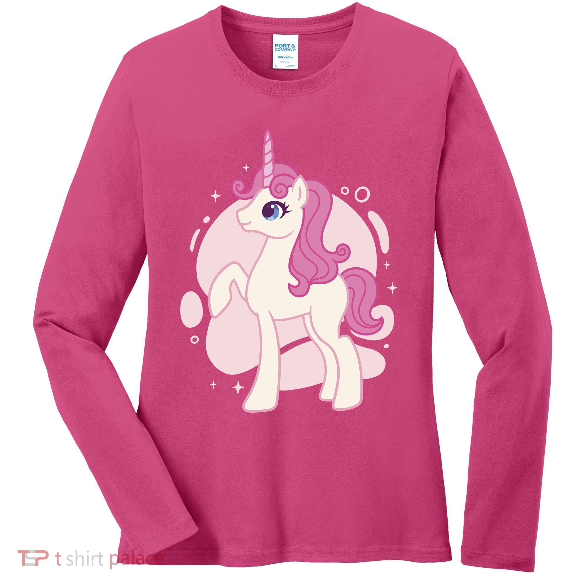 Cute Girly Unicorn Women's Long Sleeve Shirt