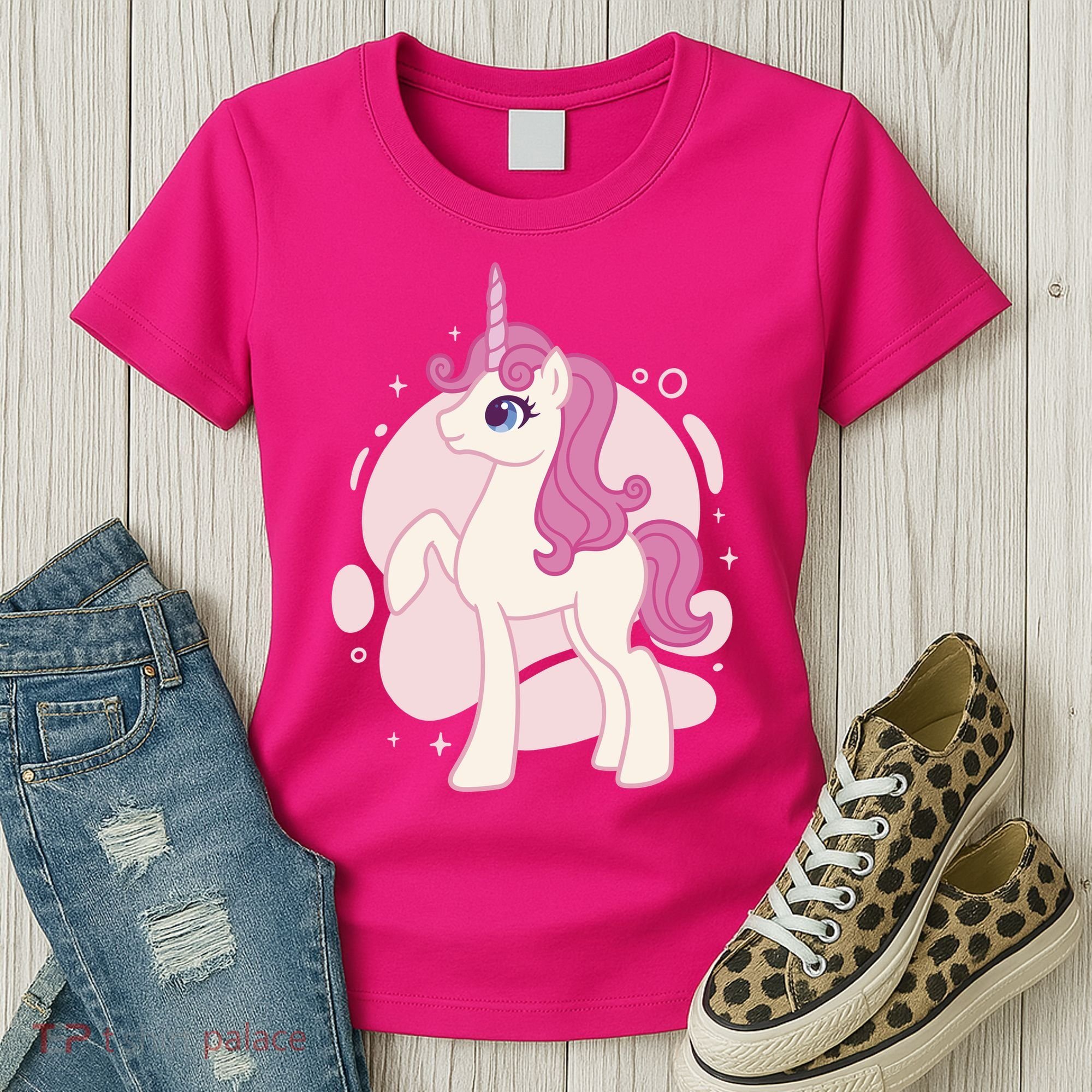 Cute Girly Unicorn Women's T-Shirt