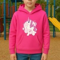 Cute Girly Unicorn Kids Hoodie thumb 2