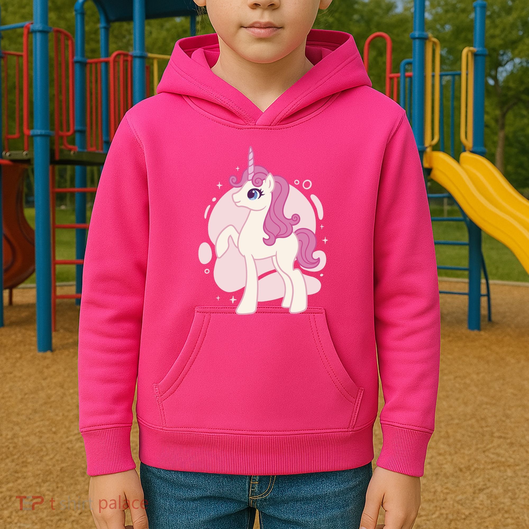 Cute Girly Unicorn Kids Hoodie