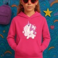 Cute Girly Unicorn Kids Hoodie thumb 3