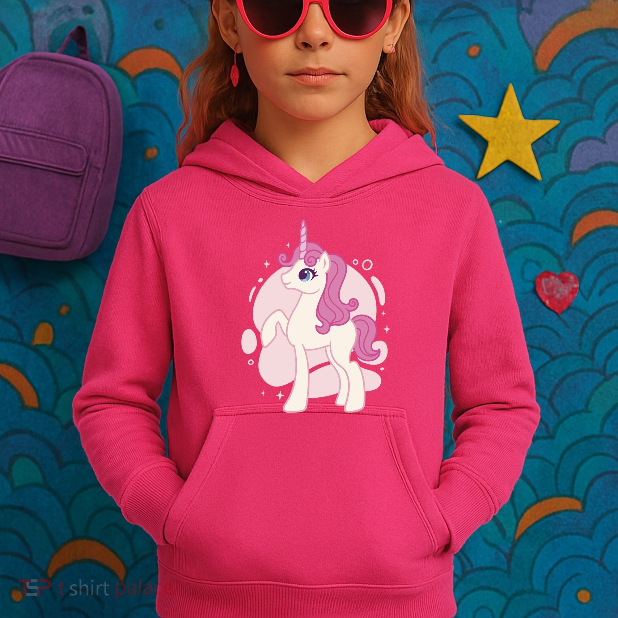 Cute Girly Unicorn Kids Hoodie