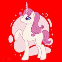 Cute Girly Unicorn Santa Hat thumb 1