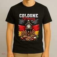 Cologne Germany Vacation Travel Souvenir German Flag T-Shirt thumb 3