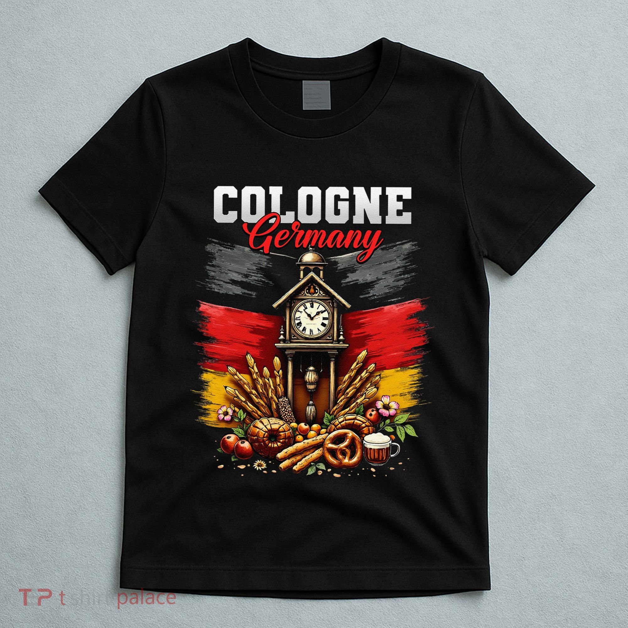 Cologne Germany Vacation Travel Souvenir German Flag T-Shirt