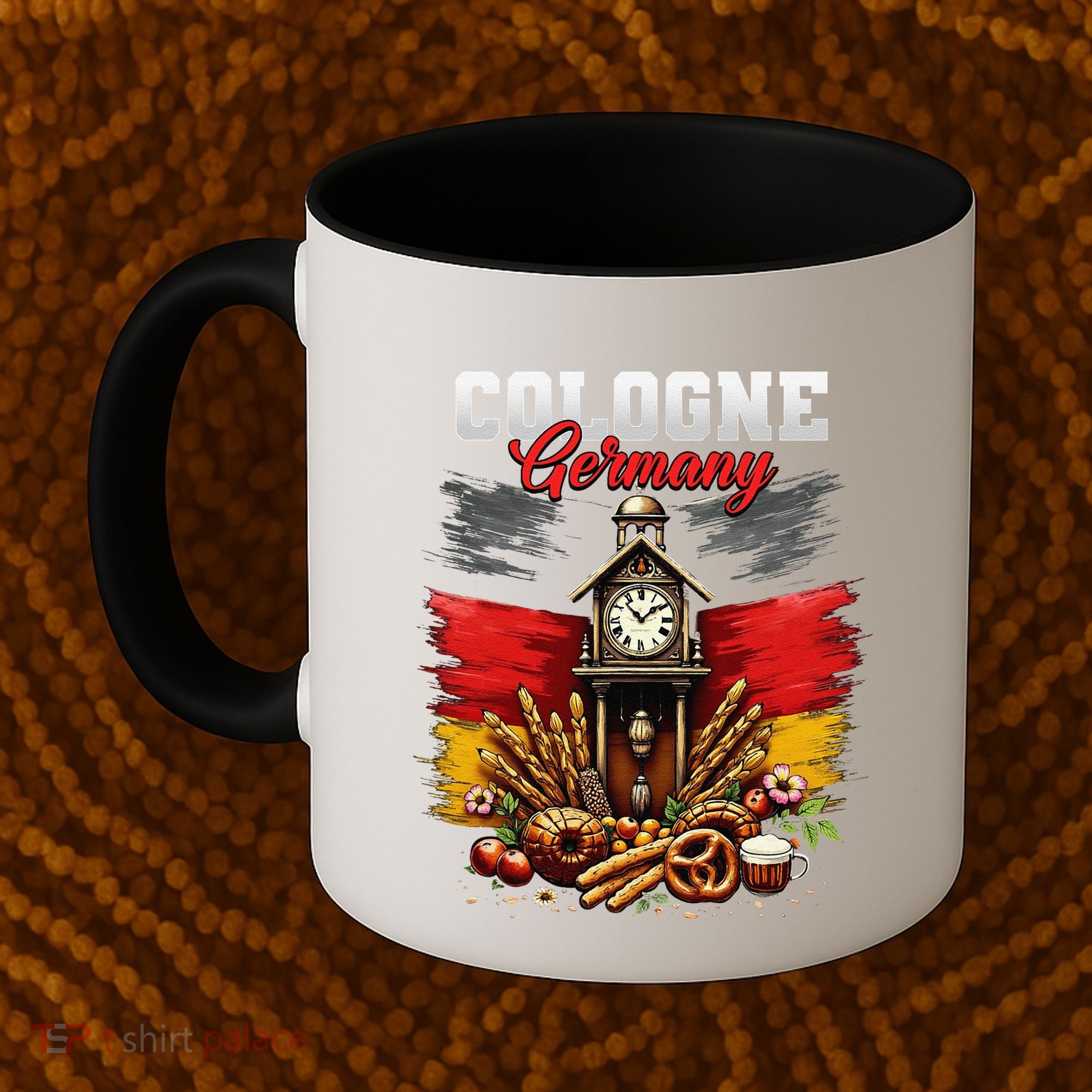 Cologne Germany Vacation Travel Souvenir German Flag Coffee Mug