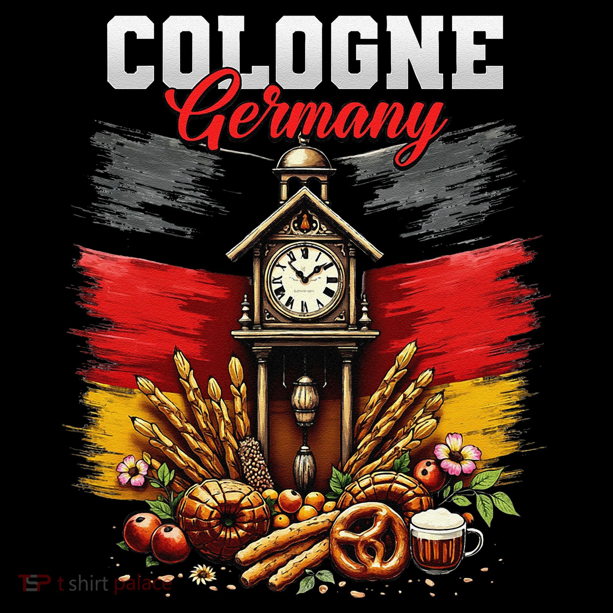Cologne Germany Vacation Travel Souvenir German Flag Coffee Mug