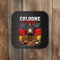 Cologne Germany Vacation Travel Souvenir German Flag Coaster thumb 0