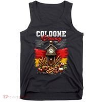 Cologne Germany Vacation Travel Souvenir German Flag Tank Top thumb 0