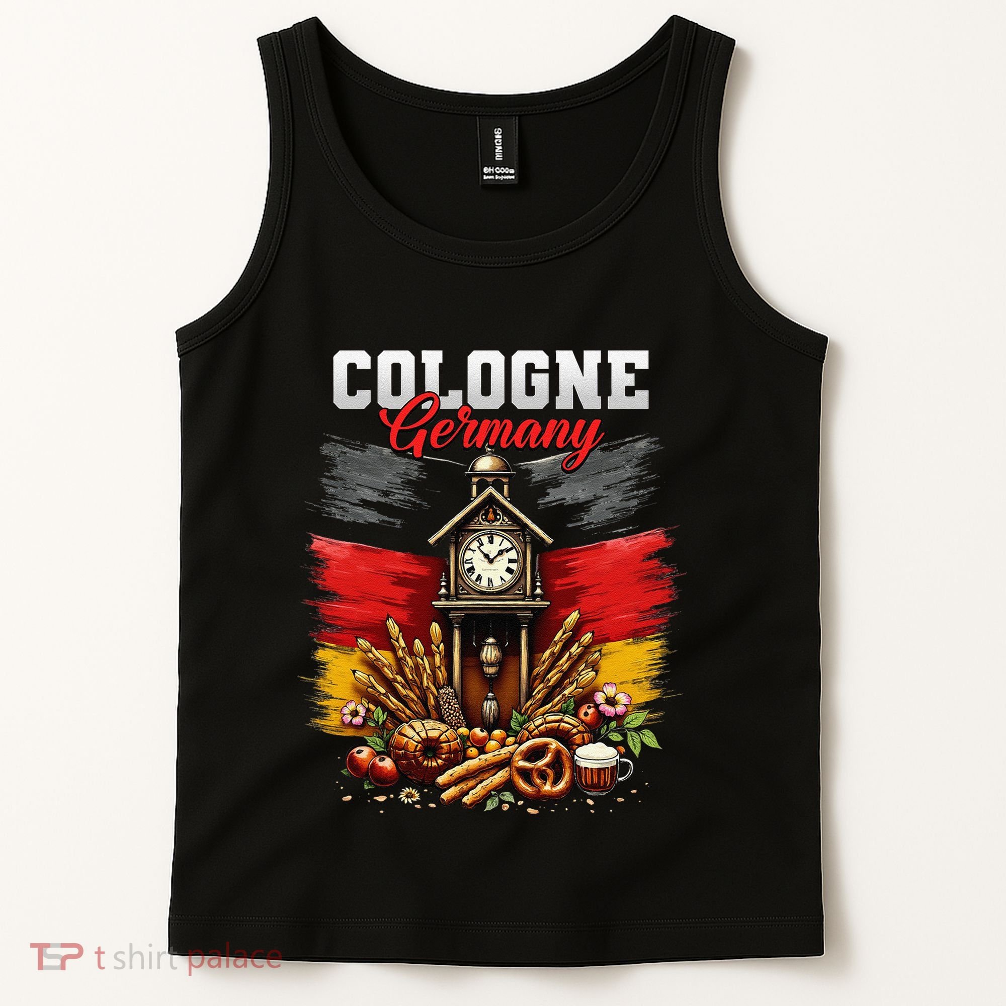 Cologne Germany Vacation Travel Souvenir German Flag Tank Top