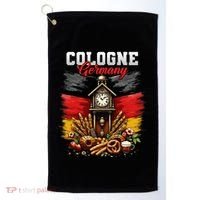 Cologne Germany Vacation Travel Souvenir German Flag Golf Towel thumb 0