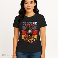 Cologne Germany Vacation Travel Souvenir German Flag Women's T-Shirt thumb 4
