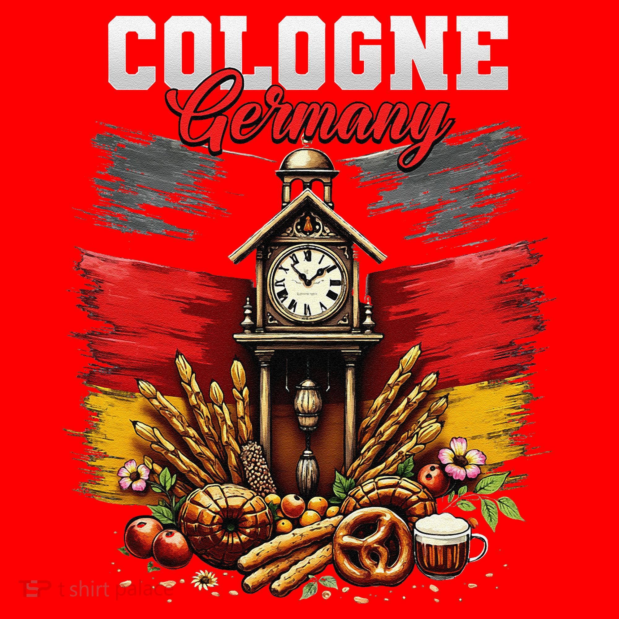Cologne Germany Vacation Travel Souvenir German Flag Santa Hat