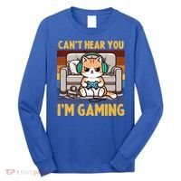 Cat Gamer Video Games Gaming I CanT Hear You IM Gaming Cool Gift Long Sleeve Shirt thumb 0