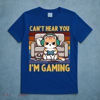 Cat Gamer Video Games Gaming I CanT Hear You IM Gaming Cool Gift T-Shirt thumb 5