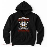Coast Guard Veteran Never Underestimate Veteran's Day Hoodie thumb 0