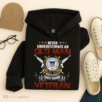 Coast Guard Veteran Never Underestimate Veteran's Day Hoodie thumb 4