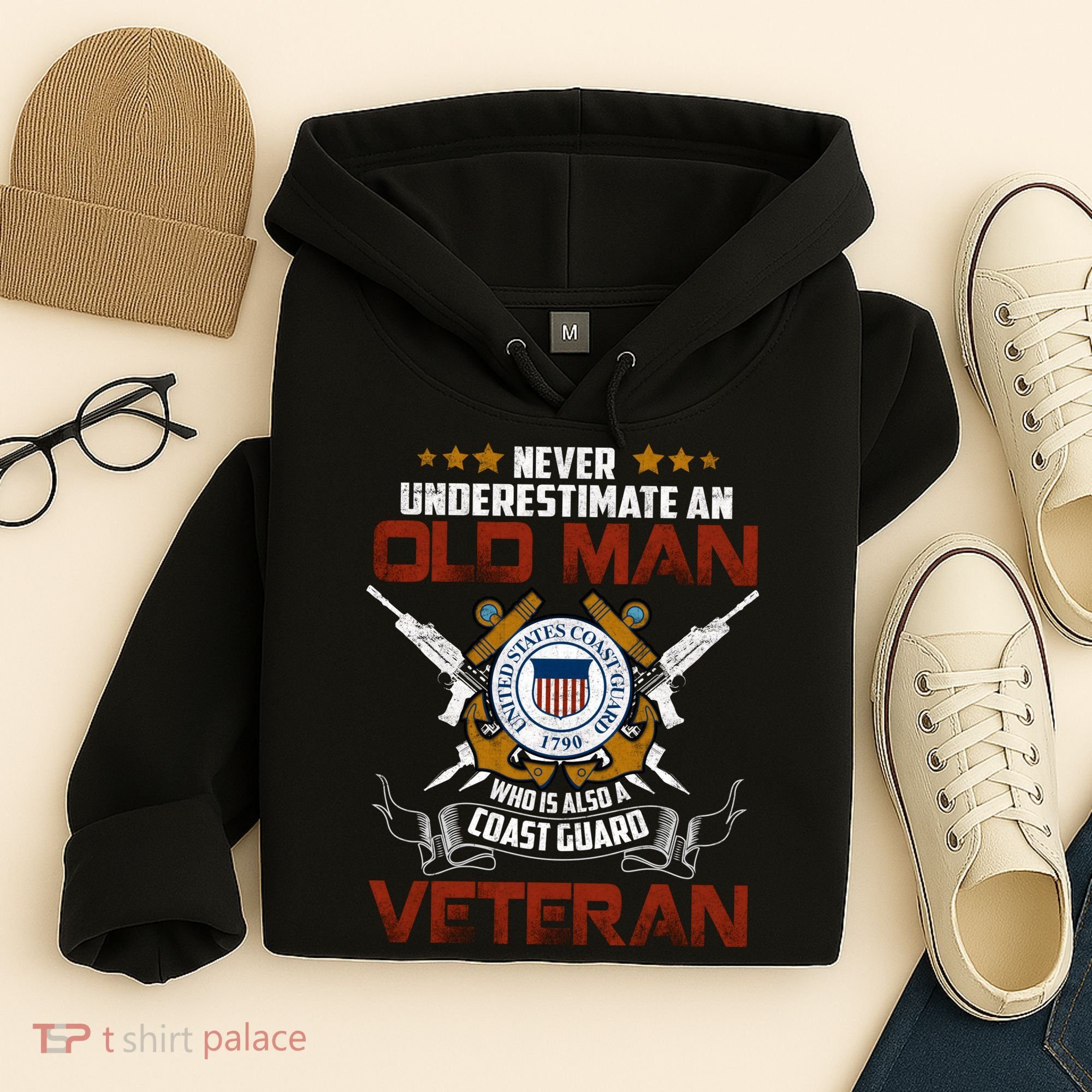 Coast Guard Veteran Never Underestimate Veteran's Day Hoodie