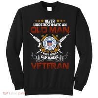 Coast Guard Veteran Never Underestimate Veteran's Day Sweatshirt thumb 0