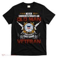 Coast Guard Veteran Never Underestimate Veteran's Day T-Shirt thumb 0