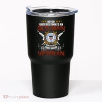 Coast Guard Veteran Never Underestimate Veteran's Day Tumbler thumb 0