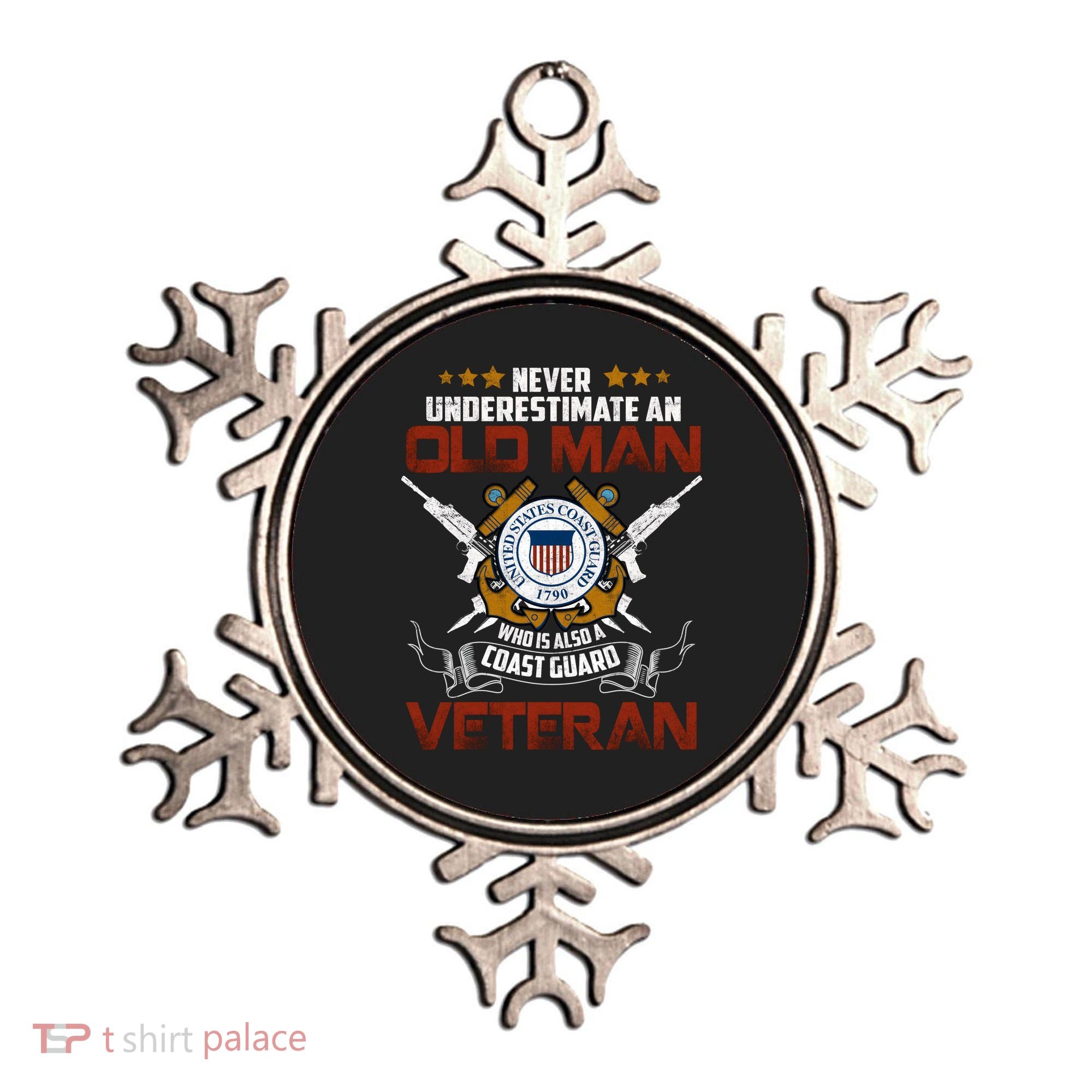 Coast Guard Veteran Never Underestimate Veteran's Day Ornament