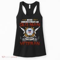Coast Guard Veteran Never Underestimate Veteran's Day Women's Tank Top thumb 0