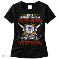 Coast Guard Veteran Never Underestimate Veteran's Day Women's T-Shirt thumb 0