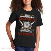 Coast Guard Veteran Never Underestimate Veteran's Day Kids T-Shirt thumb 2