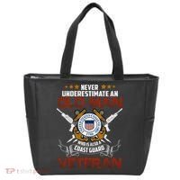 Coast Guard Veteran Never Underestimate Veteran's Day Tote Bag thumb 0