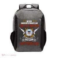 Coast Guard Veteran Never Underestimate Veteran's Day Vector Backpack thumb 0