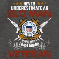 Coast Guard Veteran Never Underestimate Veteran's Day Vector Backpack thumb 2