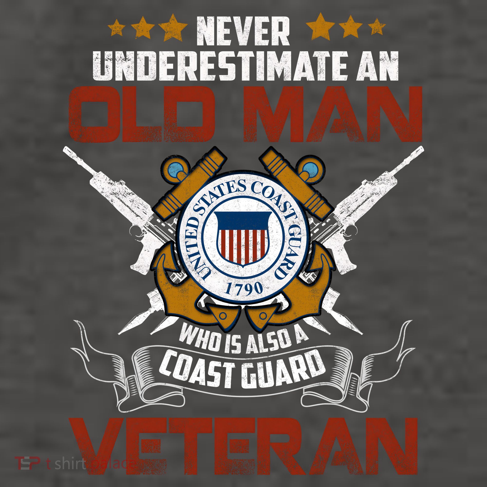 Coast Guard Veteran Never Underestimate Veteran's Day Vector Backpack