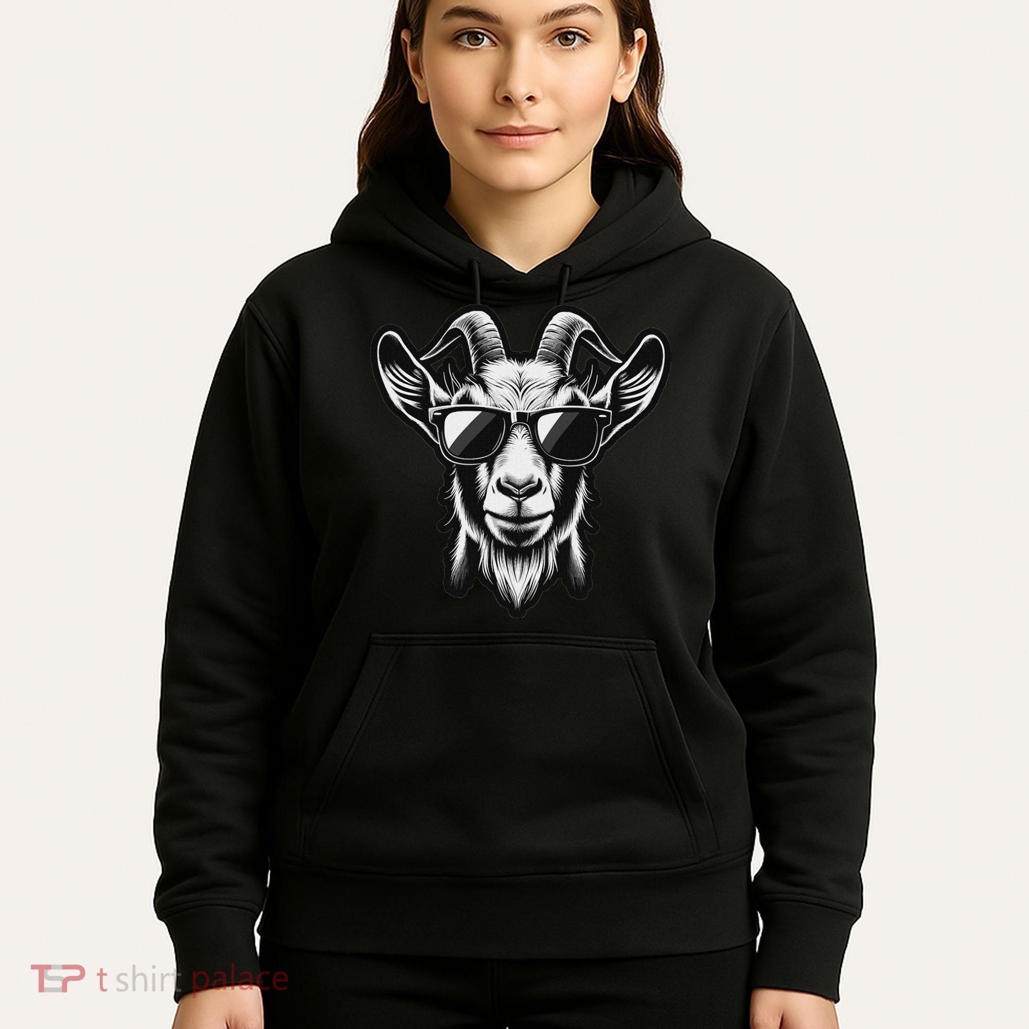 Cool Goat With Sunglasses Hoodie