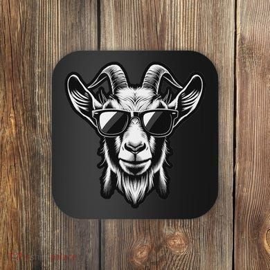 Cool Goat With Sunglasses Coaster