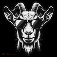 Cool Goat With Sunglasses Women's Hoodie thumb 2