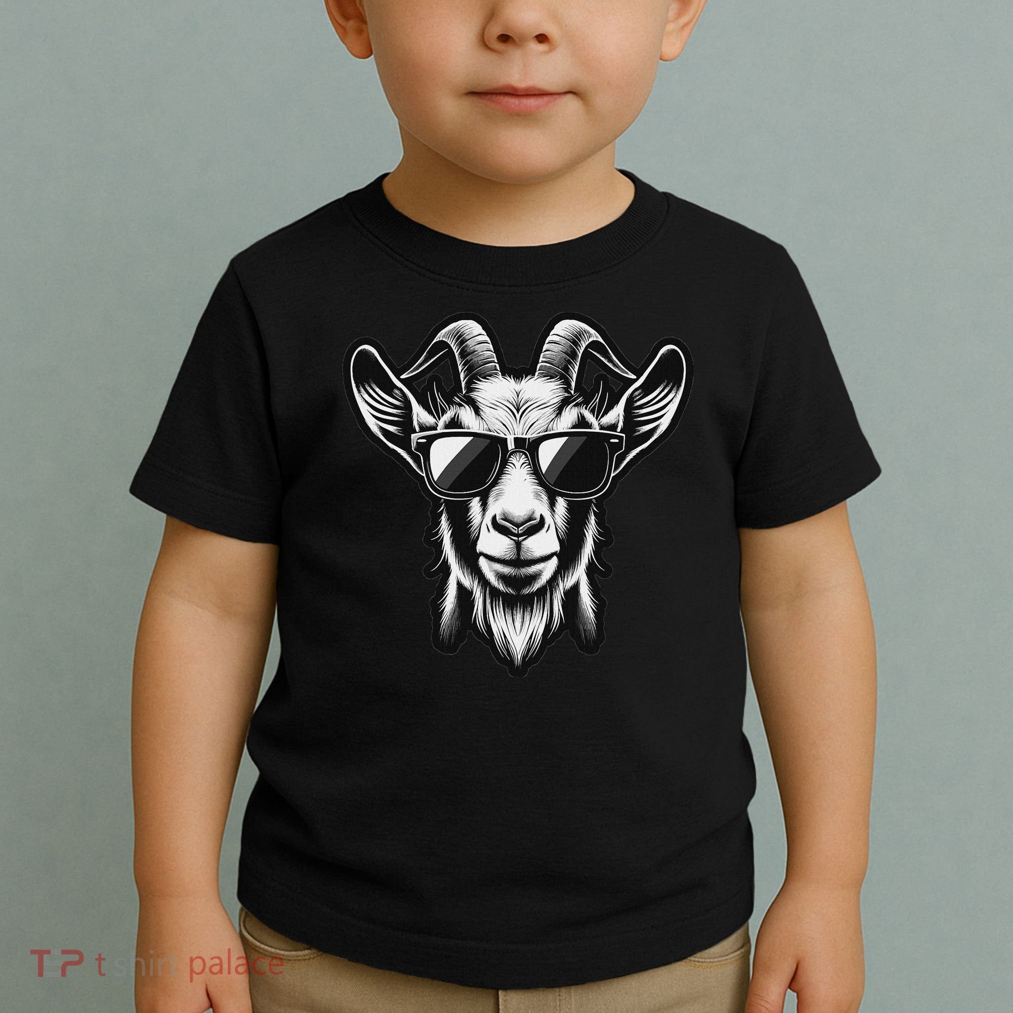 Cool Goat With Sunglasses Toddler T-Shirt