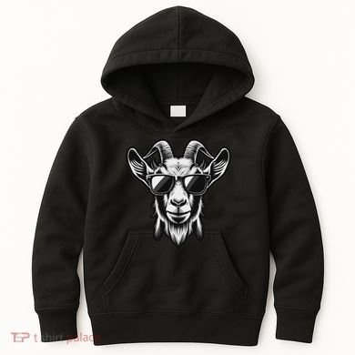 Cool Goat With Sunglasses Kids Hoodie