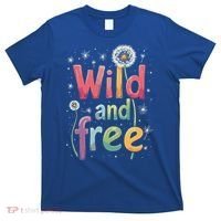 cute gift Wild and Free Dandelion Flowers Wildflower Dandelion Rainbow  T-Shirt thumb 0