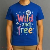cute gift Wild and Free Dandelion Flowers Wildflower Dandelion Rainbow  T-Shirt thumb 3