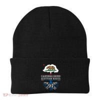 California Grown With Scottish Roots Funny Gift Scotland Gift Beanie thumb 0
