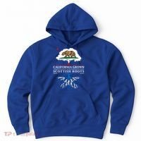 California Grown With Scottish Roots Funny Gift Scotland Gift Hoodie thumb 0
