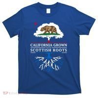California Grown With Scottish Roots Funny Gift Scotland Gift T-Shirt thumb 0