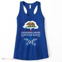 California Grown With Scottish Roots Funny Gift Scotland Gift Women's Tank Top thumb 0