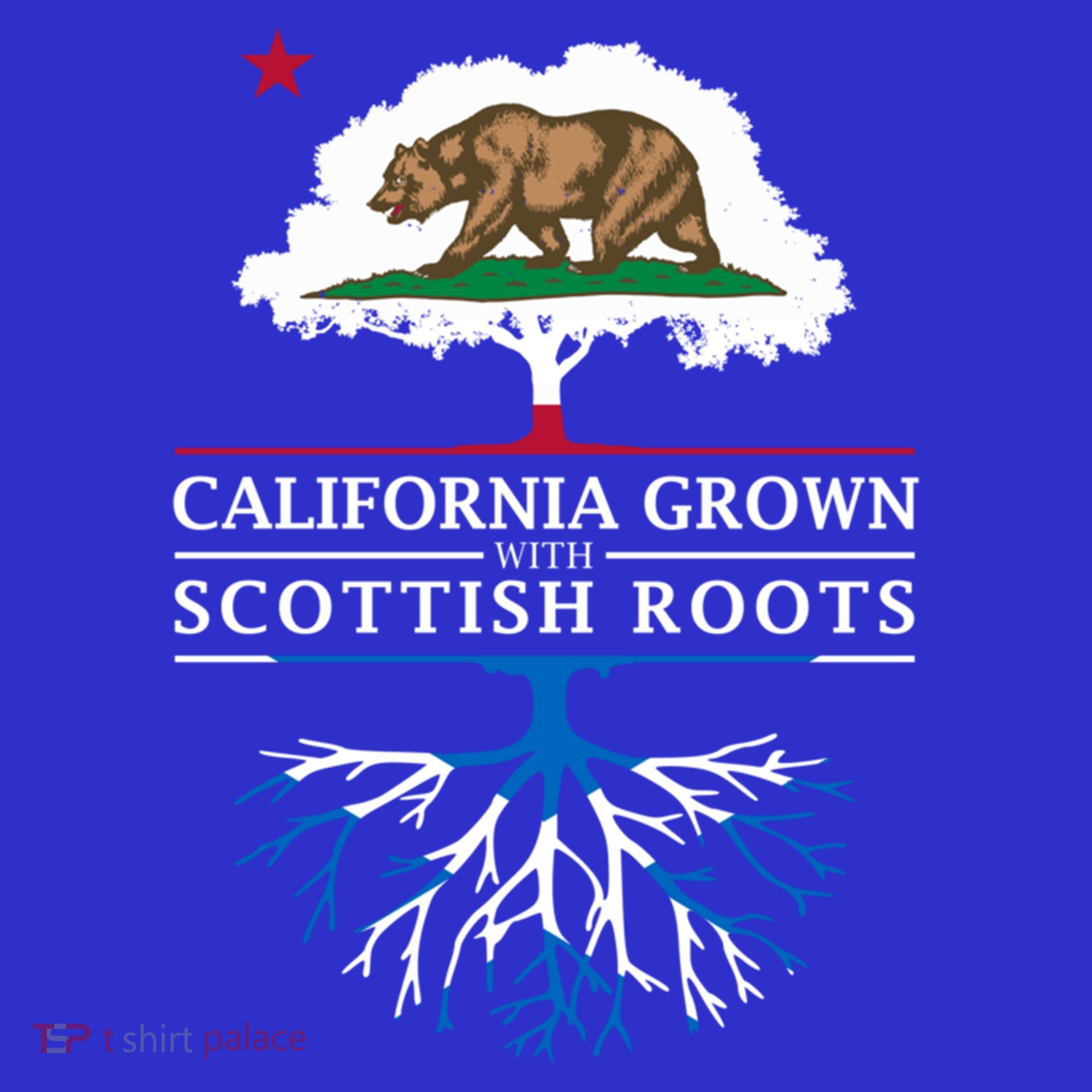 California Grown With Scottish Roots Funny Gift Scotland Gift Kids Sweatshirt