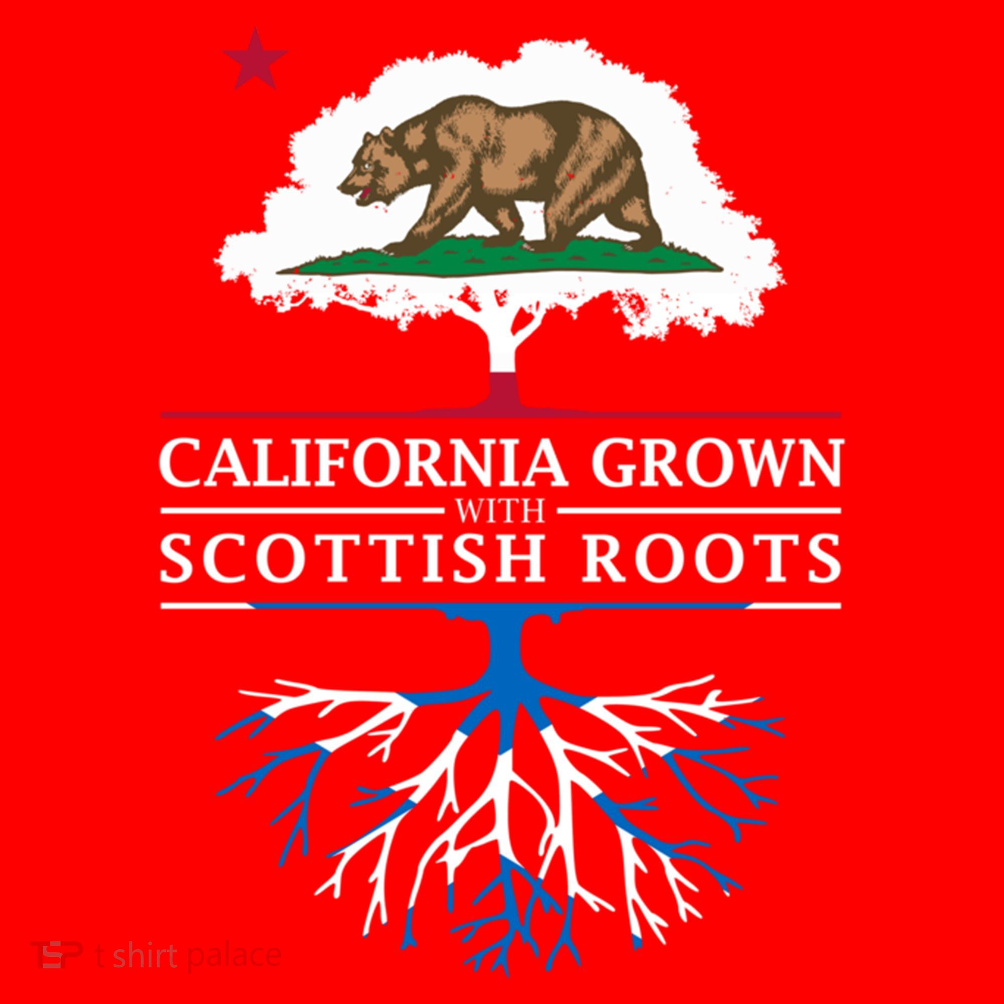 California Grown With Scottish Roots Funny Gift Scotland Gift Santa Hat