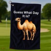 Camel Guess What Day It Is Wednesday Hump Day Camel  Golf Towel thumb 1
