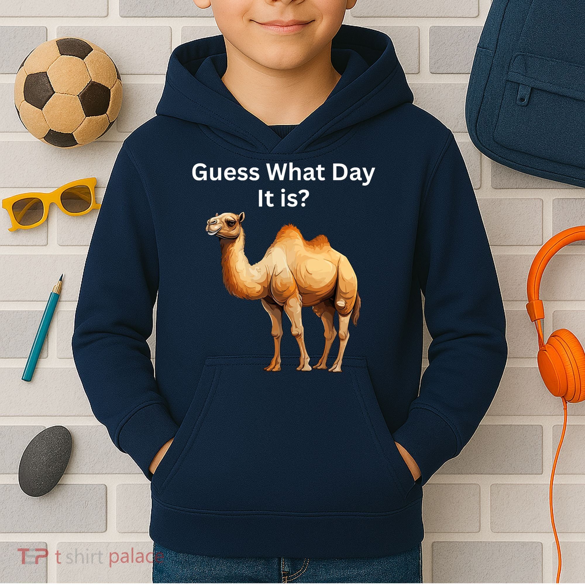Camel Guess What Day It Is Wednesday Hump Day Camel  Kids Hoodie