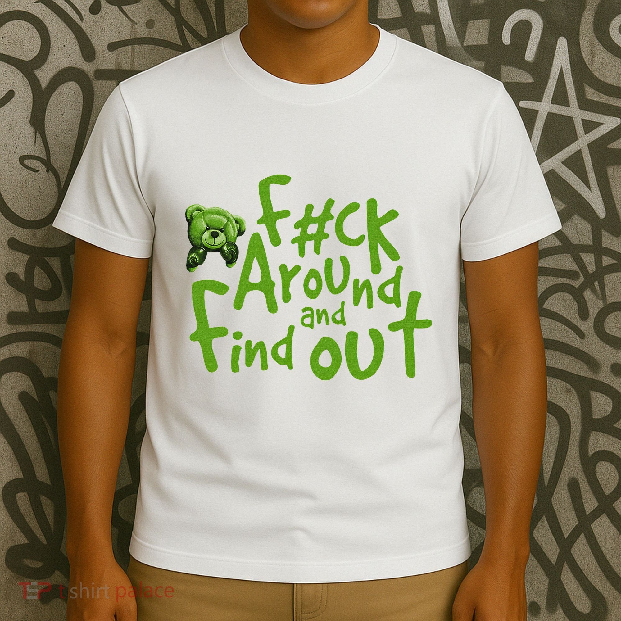 Chlorophyll Green White Color Match T-Shirt