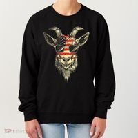 Cool Goat With Sunglasses And Usa Flag Women's Sweatshirt thumb 0